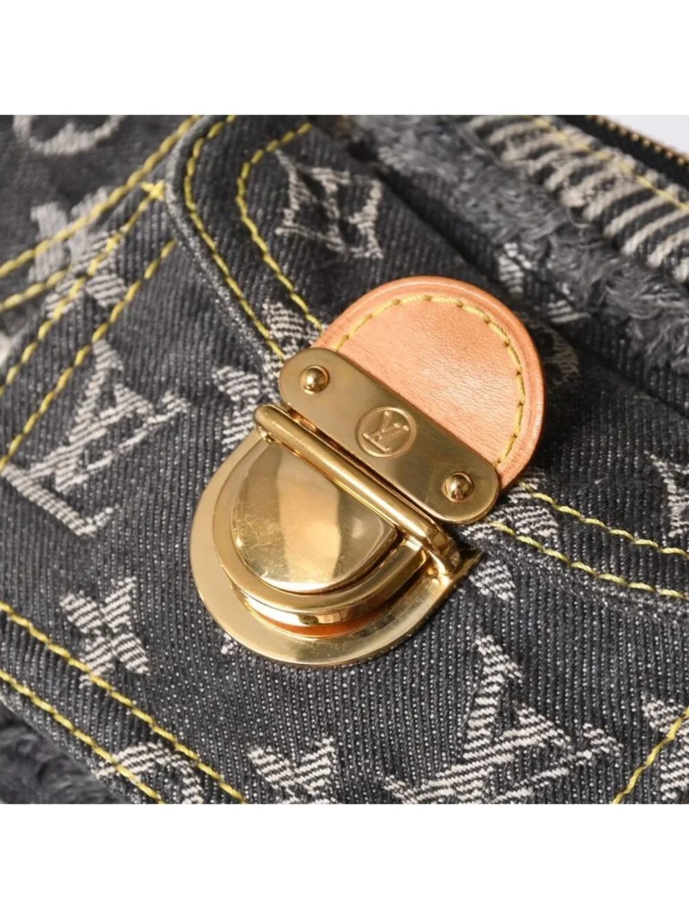 Louis Vuitton Monogram Denim Pouch Black